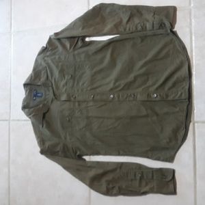 Gap Long Sleeve Collared Button Down Olive Green Womens Shirt Sz XS #237